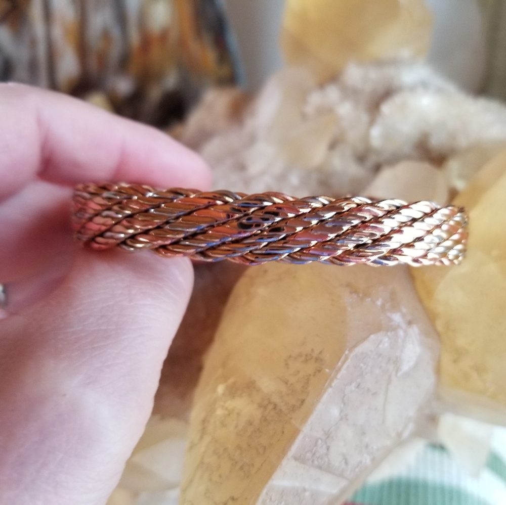 Cooper Woven Bracelet "Life's Tapestry"